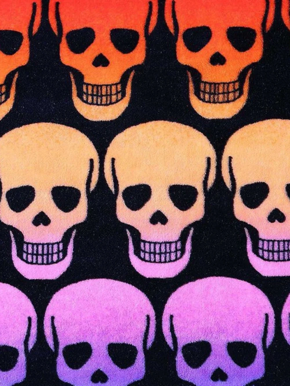 Betsey Johnson NWT Halloween Skull Ombre 50 X 70 Throw